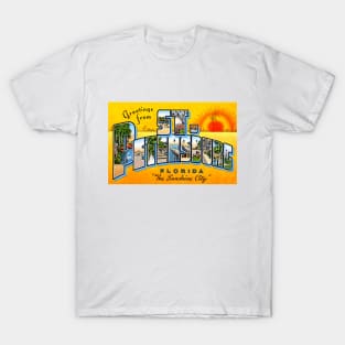 Greetings from St. Petersburg, Florida - Vintage Large Letter Postcard T-Shirt